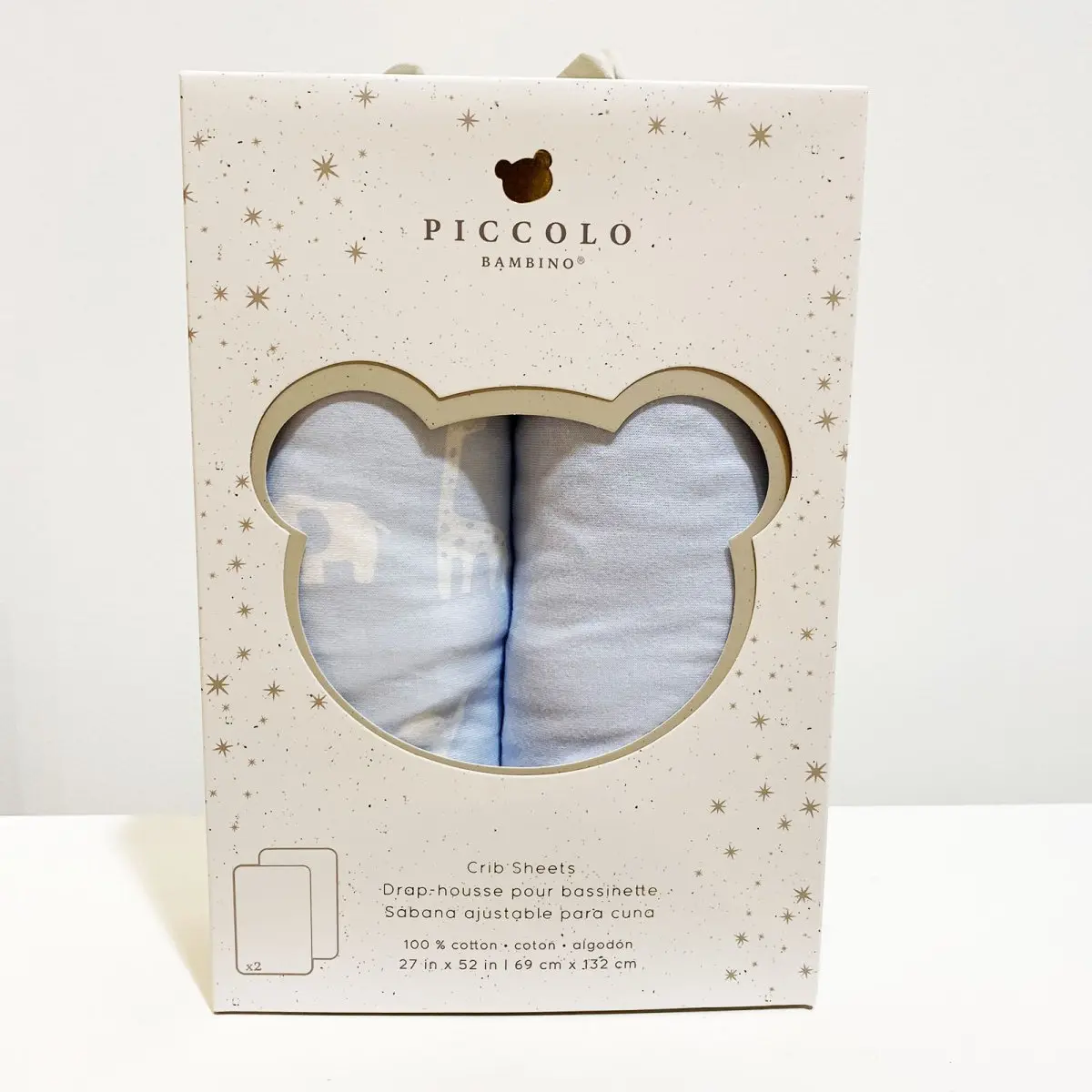 Jersey 2 Pack Crib Sheet Blue