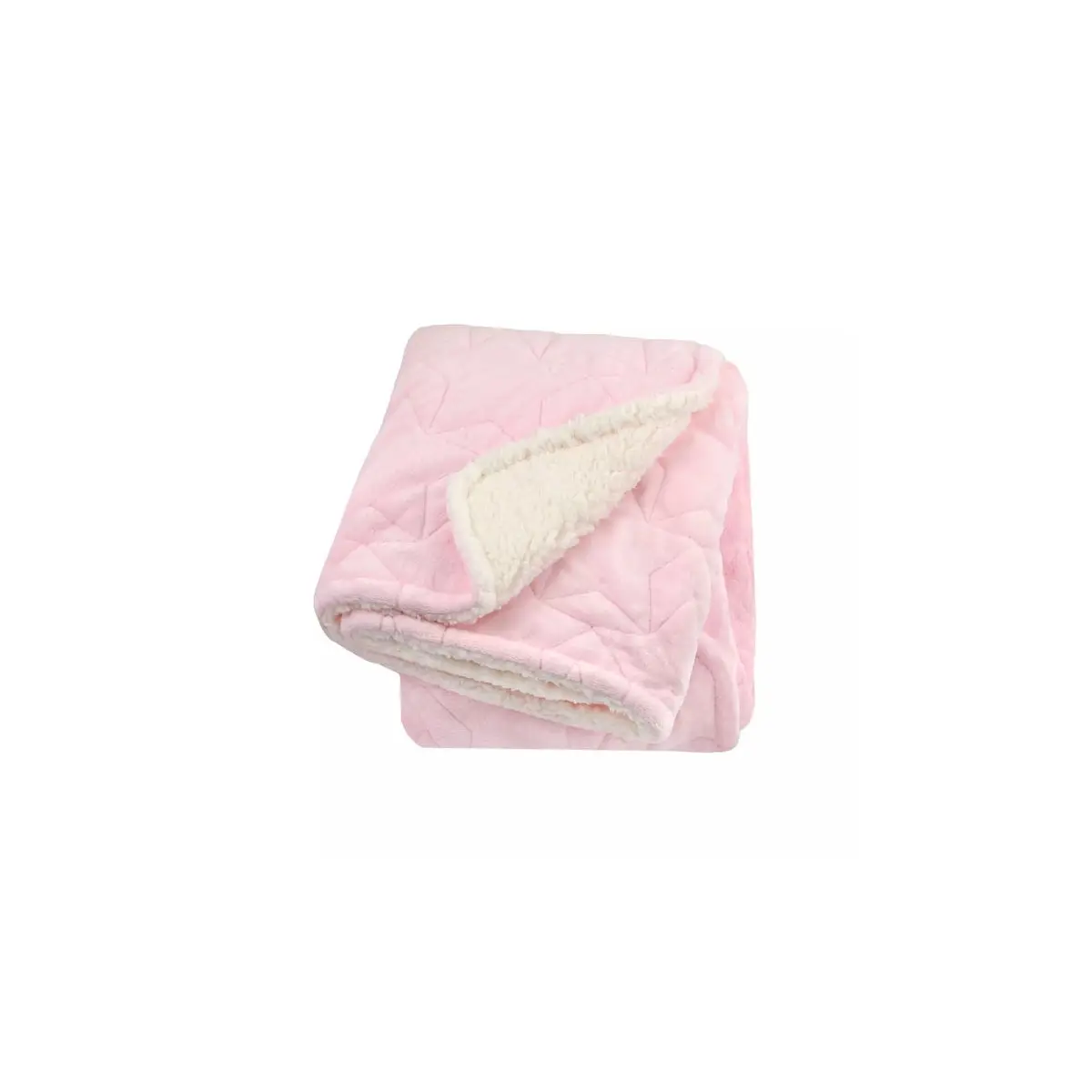 Just Born Pink Stars Plush Baby Blanket