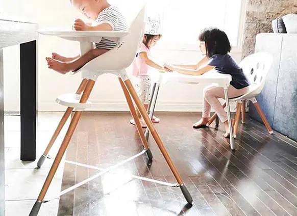 Poppy High Chair, Kids sitting on the high chair, TJs the Kiddies Store