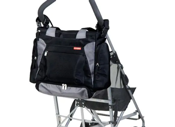 Skiphop Bento Ultimate Diaper Bag, Diaper Bag hanging on the stroller, TJs the Kiddies Store