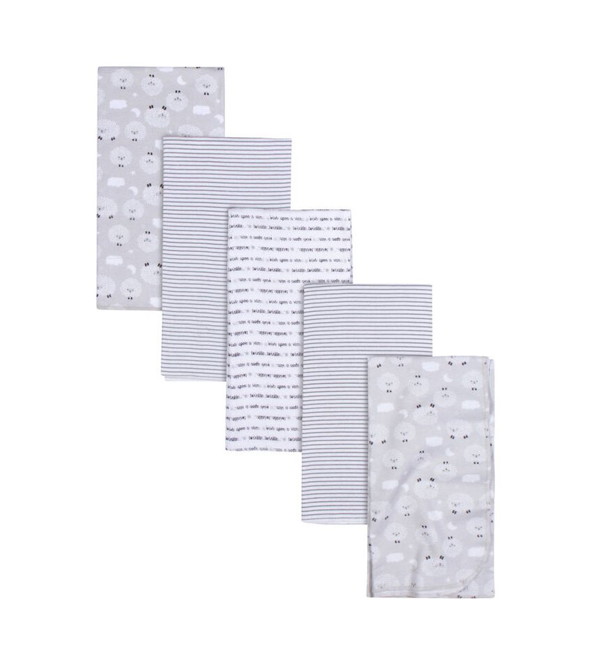 Gerber Flannel Receiving Blankets 5 Pack Baby Neutral