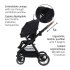 Oxford Stroller Car Seat Bundle - Designer Black