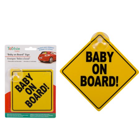 Baby On Board Sign With Suction Cup