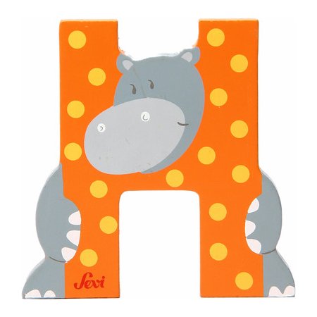 Animal Wooden Letter H