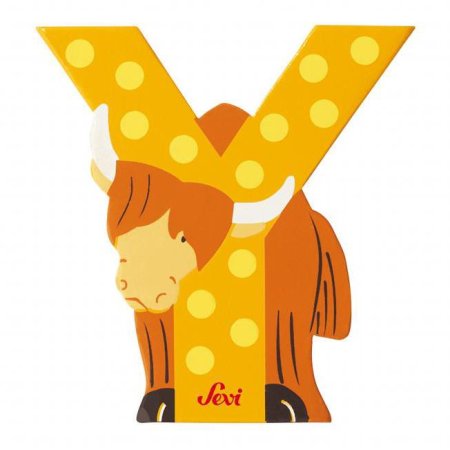Animal Wooden Letter Y