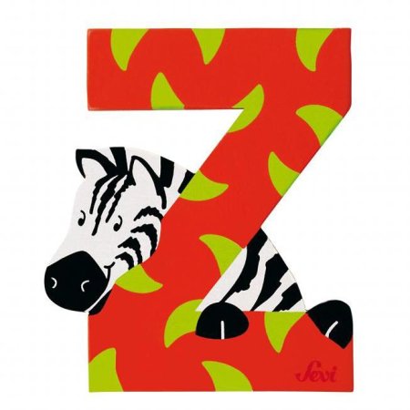 Animal Wooden Letter Z