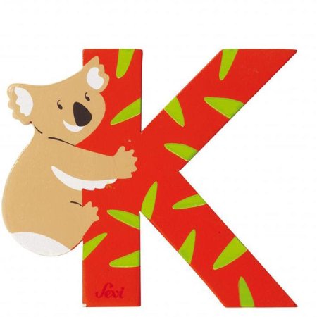 Animal Wooden Letter K