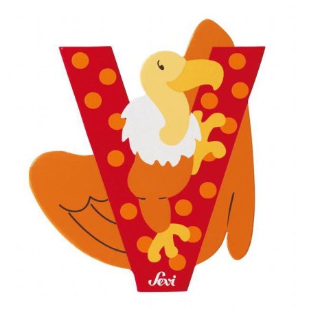 Animal Wooden Letter V