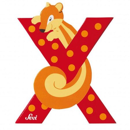 Animal Wooden Letter X