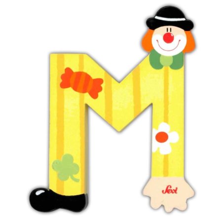 Clown Wooden Letter M