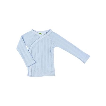 Wrap Long Sleeve T Shirt Blue