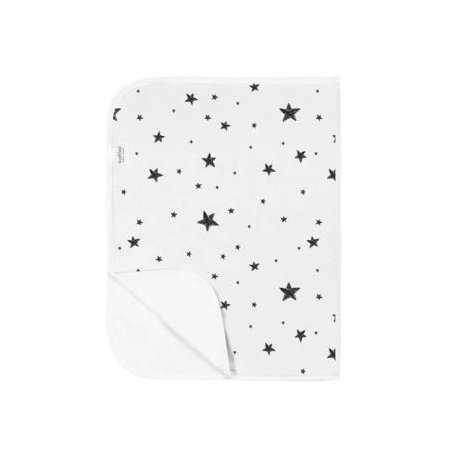 Flannel Change Pad Scribble Stars Black n White P210-609
