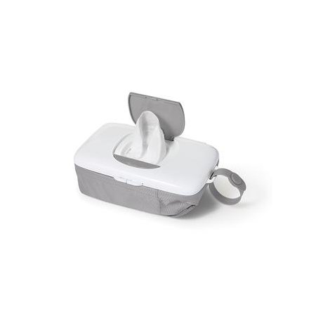 On The Go Wipes Dispenser with Diaper Pouch  Grey