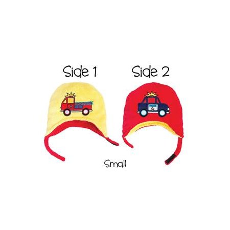 Reversible Winter Hat Firetruck and Police