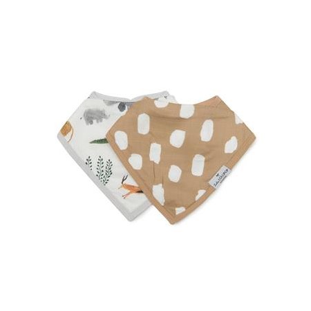 Luxe Muslin Bandana Bib Set Safari Jungle