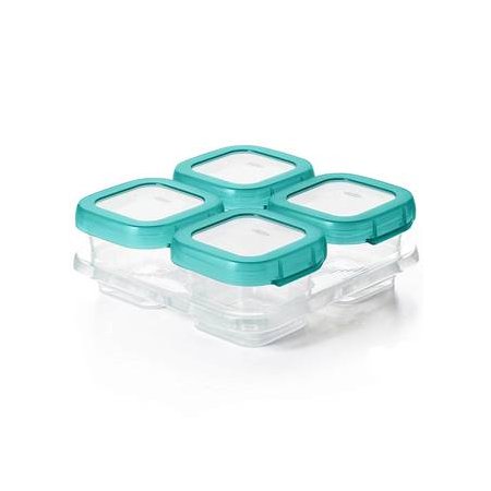 Baby Blocks Freezer Storage Containers 4 oz Set Teal