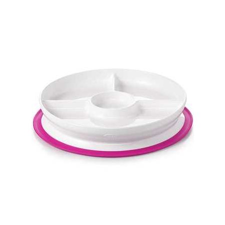 Stick n Stay Divided Plate Pink