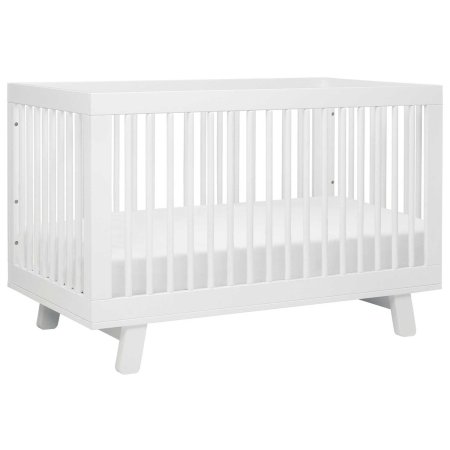 Hudson 3 in 1 Crib with Toddler Rail White