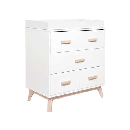 Scoot 3 Drawer Changer Dresser White Washed Natural