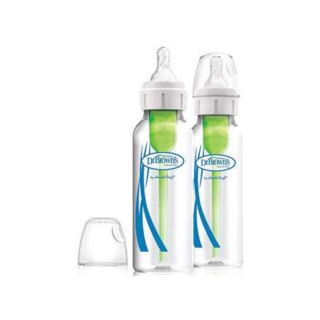 Options Narrow Neck Glass Bottle 8oz 2 Pack SB82023-P4