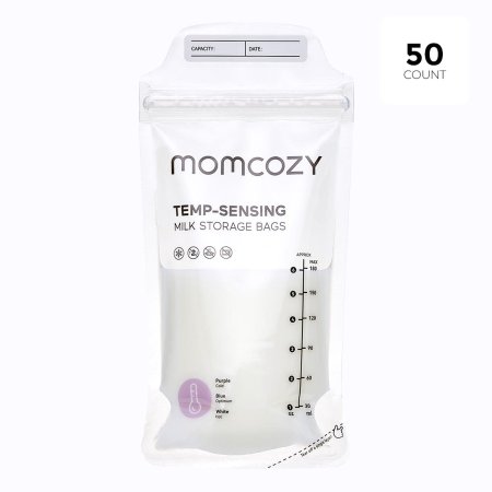 Momcozy 180ml Breastmilk Bag with Colour-Changing Temperature Indicator - 50 Count MS002-NA00NB	840506409255 Tjskids.com