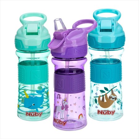 Nuby - Thirsty Kids REFLEX Flip it Cup with soft grip 12 Oz 531346 627972531341 tjskids.com
