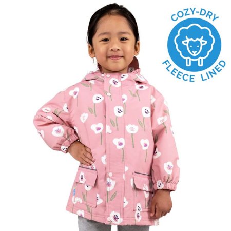 Jan & Jul Cozy-Dry Rain Jacket - White Tulip tjskids.com