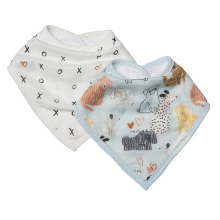 Loulou Lollipop Bandana Bib 2 pack Honey Puppies
