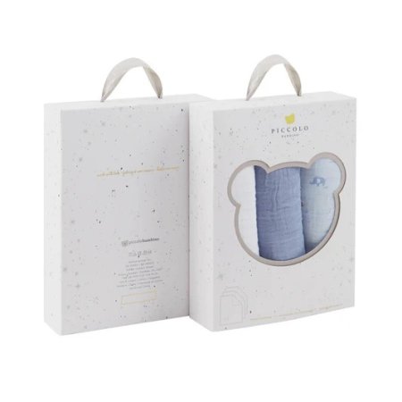 Piccolo Bambino Muslin Swaddle 3 Pack - Blue