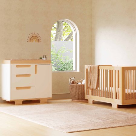 BABYLETTO YUZU 3-DRAWER CHANGER DRESSER NATURAL WALNUT