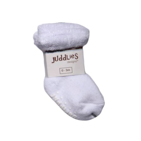 Juddlies Designs 2 Pack Infant Socks - White JL604	821436005229 Tjskids.com