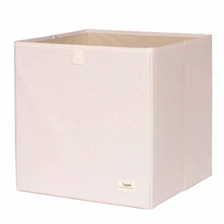 3 Sprouts Recycled Fabric Storage Cube - Solid Cream
