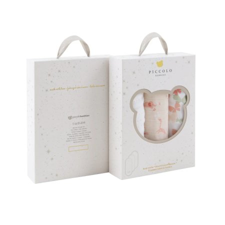 Piccolo Bambino 3 Pack Burp Cloths in Gift Box - Pink	PBF05-M01E3-PK	773299986989 Tjskids.com