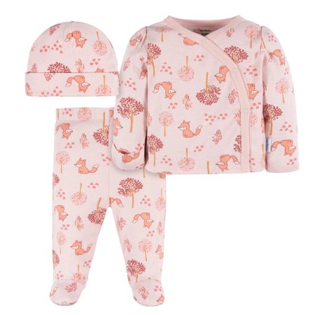 Gerber 3 Piece Side Snap Sets - Dandelions Newborn GCW503861 13618409523 Tjskids.com