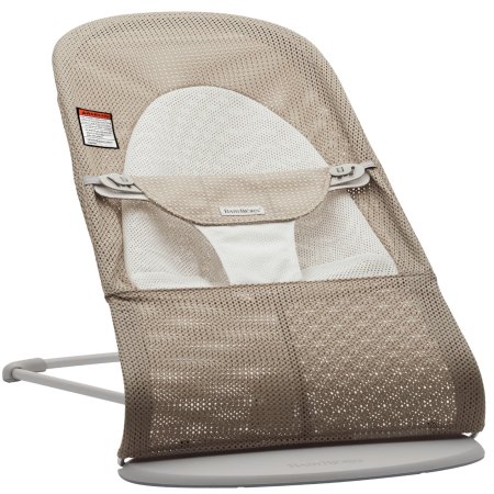 BabyBjorn	 Bouncer Balance Soft, Light Gray Frame - Mesh, Gray Beige/White	005144US 810047570950 Tjskids.com
