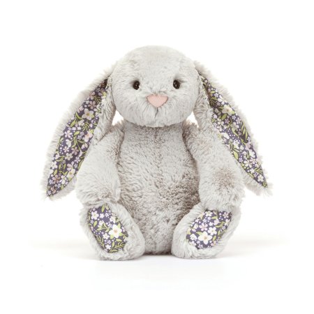Jellycat Grey Bunny Original - Floral Ears BPM3BJ	670983159844 Tjskids.com