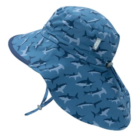 Jan & Jul AquaDry Adventure Hat - Shark with Navy Trim
