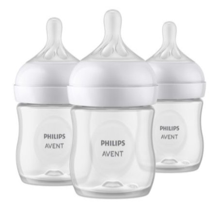 Avent Natural Glass Baby Bottle 4oz 3 Pk