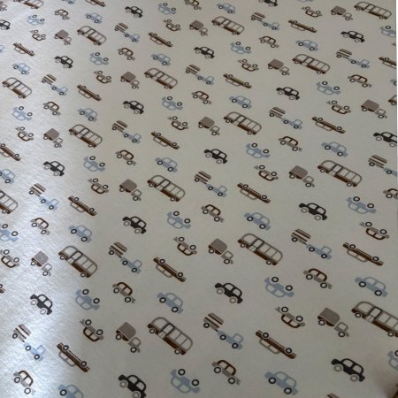 Kushies Flannel Crib Sheet - Car & Truck