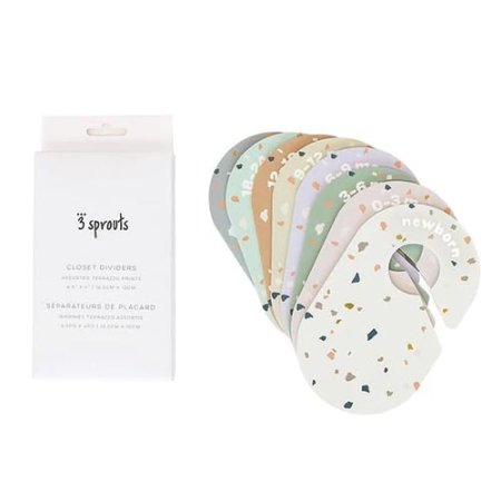 3 sprouts Baby Closet Dividers - Newborn to 24 months - Terrazzo UCDTRZ 812895002454