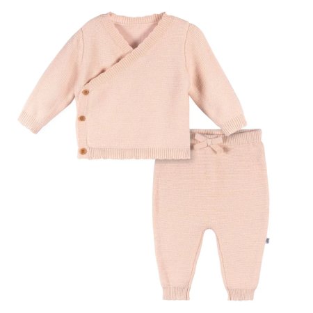 Just Born Baby Girl 2-Piece Scalloped Sweater - PINK Tjskids.com