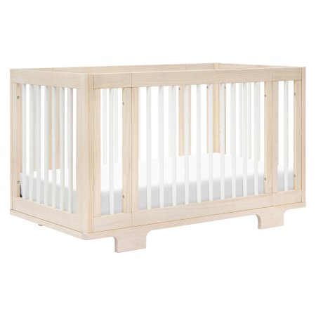 Yuzu 8 in 1 Convertible Crib with All Stages Conversion Kit - Washed Natural/White