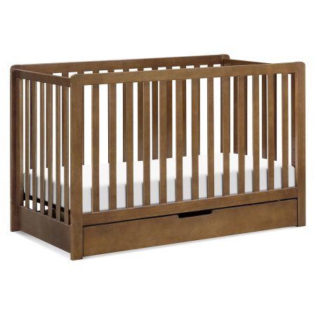 Carters Colby 4 In 1 Convertible Crib with Trundle Drawer - Walnut