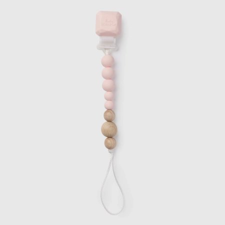 Loulou Lollipop Colour Pop Pacifier Clip - Pink Quartz	CPOPPQ	825754005824 Tjskids.com