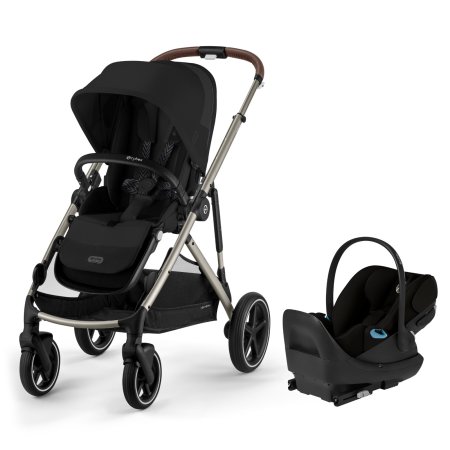Gazelle S Stroller/Cloud G Lux Bundle - Silver / Moon Black