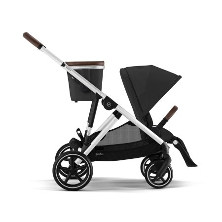 Cybex Gazelle S Stroller - Silver Frame and Moon Black Seat