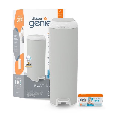 Diaper Genie Platinum Pail with 18 Bags