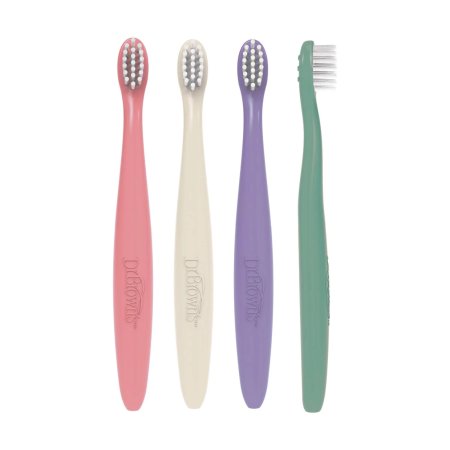 Dr Browns Infant-to-Toddler Toothbrush 4pk - Pink 
HG017-CA 72239332467 Tjskids.com