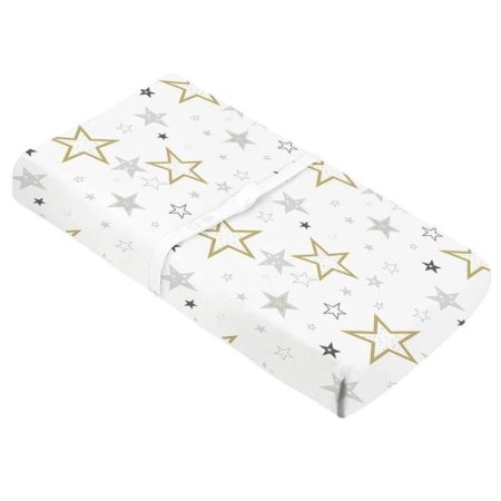 Percale Dream Change Pad Cover - Golden Stars