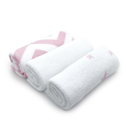Washcloth 3 Pack - Chevron Pink
